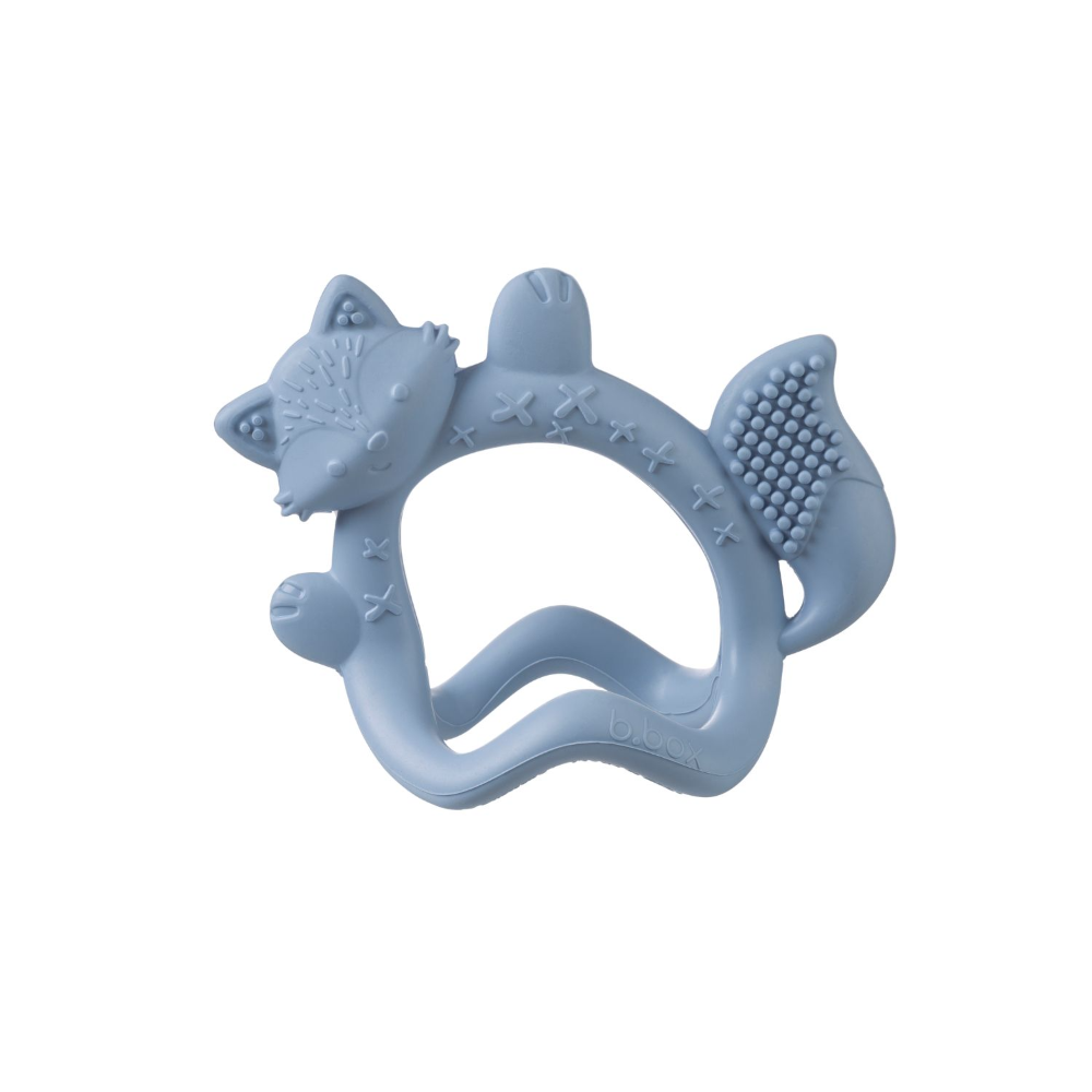 B.Box Silicone Wrist Teether Fox - Multi-Textured & Soothing for Teething Babies