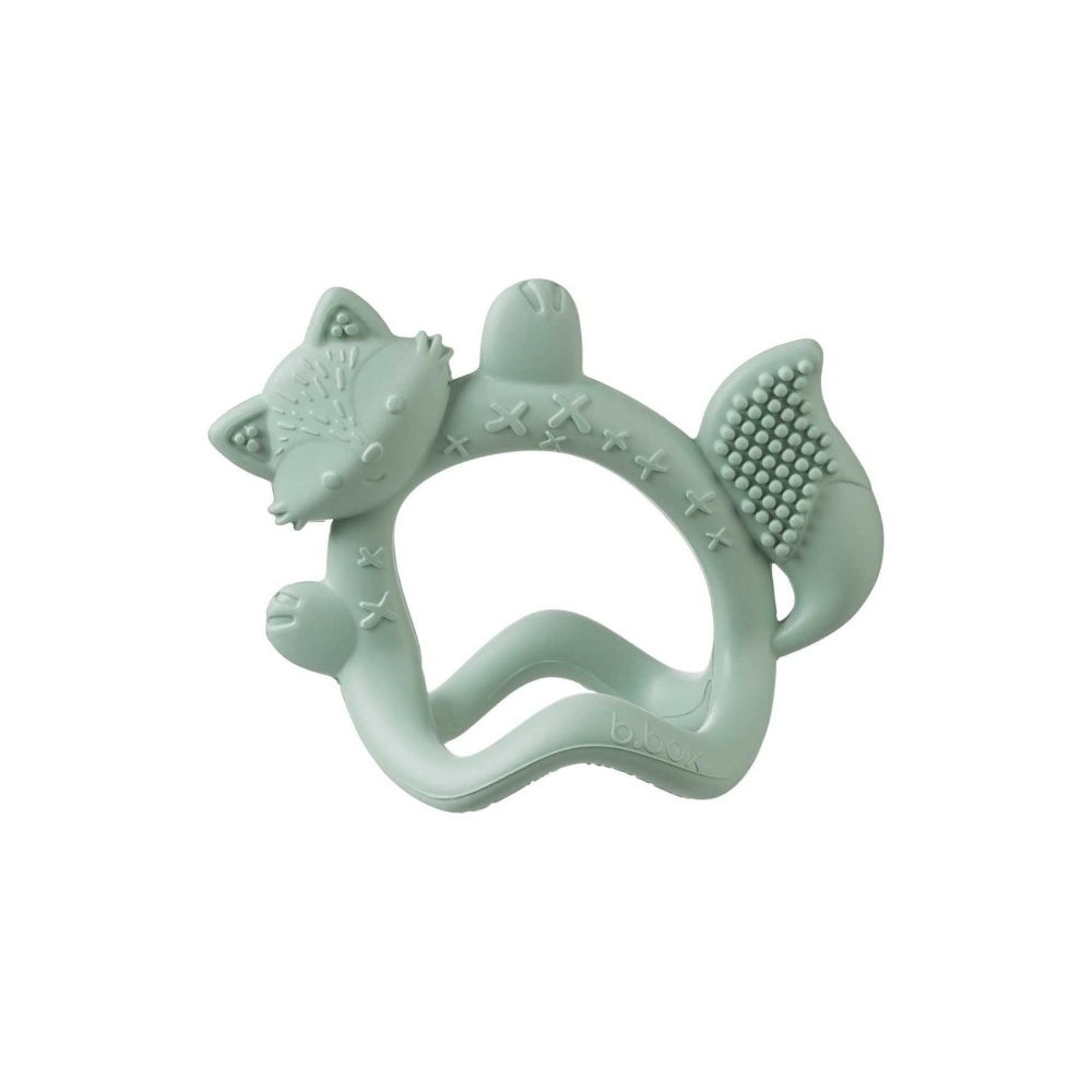 B.Box Silicone Wrist Teether Fox - Multi-Textured & Soothing for Teething Babies
