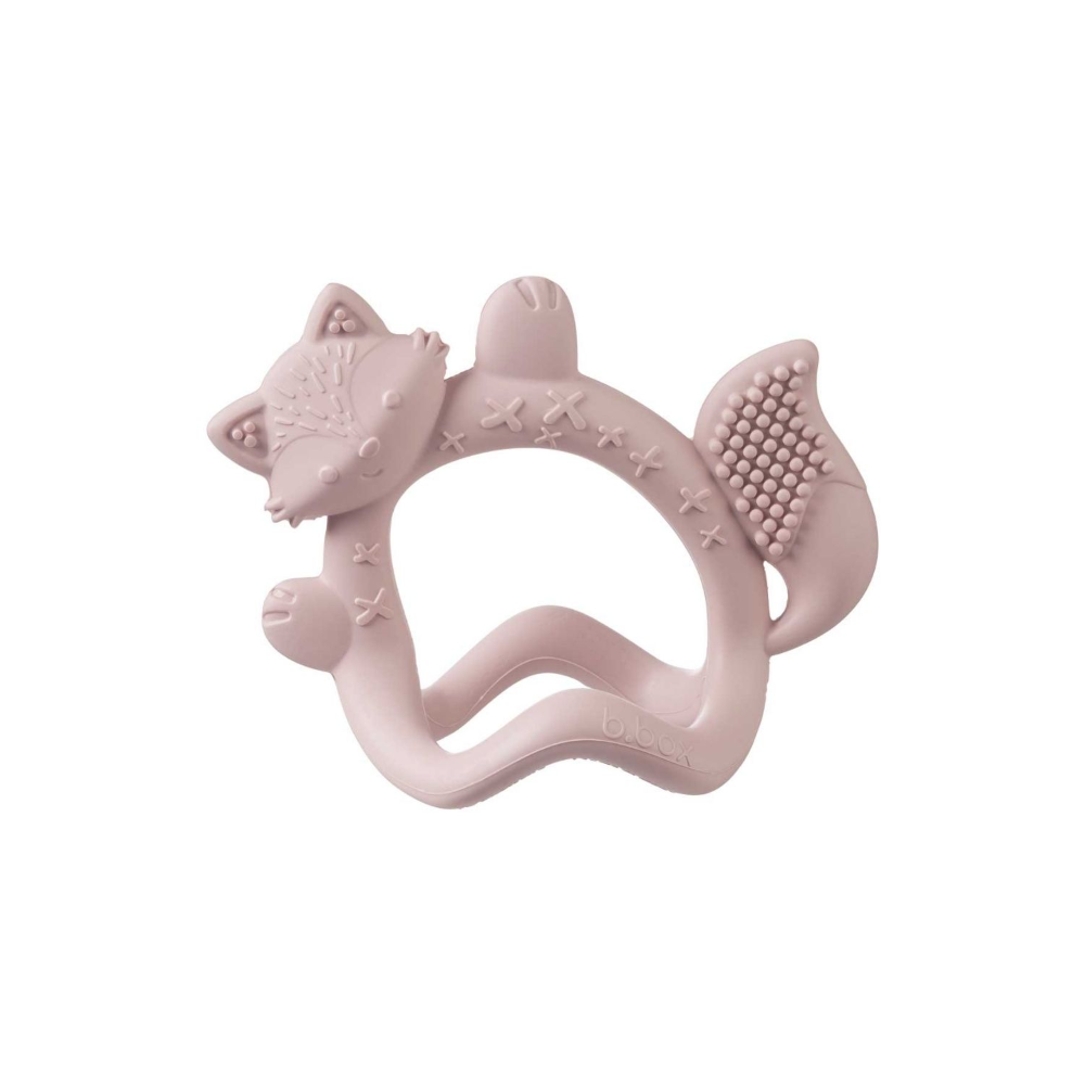 B.Box Silicone Wrist Teether Fox - Multi-Textured & Soothing for Teething Babies