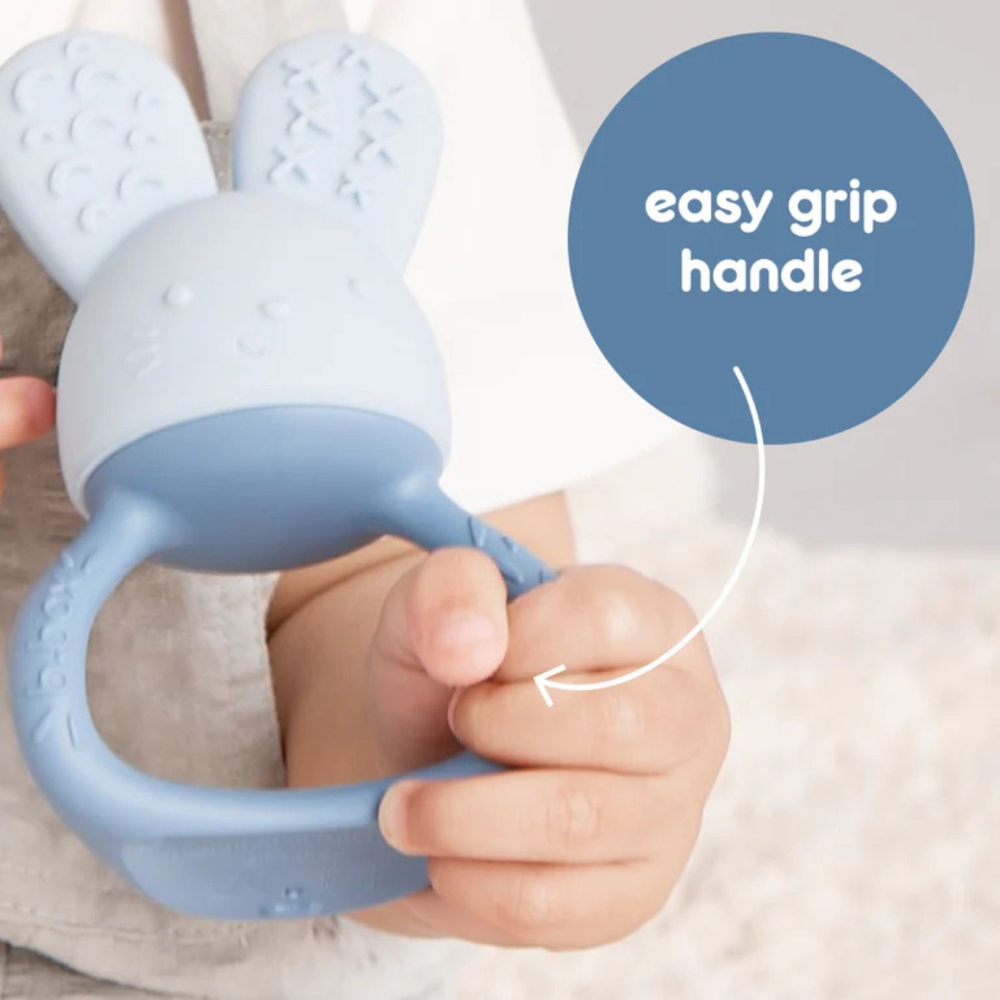 B.Box Chill + Fill Sensory Teether - Refillable Cooling Relief for Teething Babies - Textured Silicone, Easy-Grip
