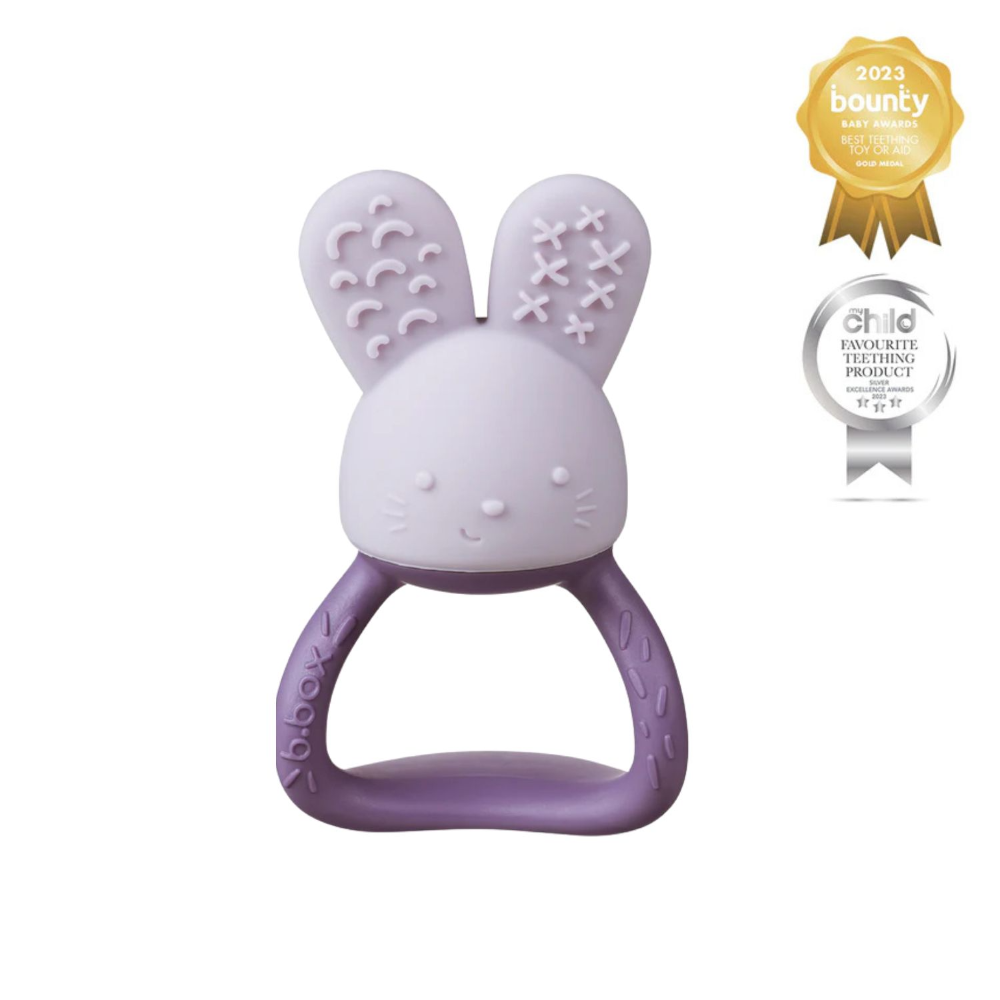 B.Box Chill + Fill Sensory Teether - Refillable Cooling Relief for Teething Babies - Textured Silicone, Easy-Grip