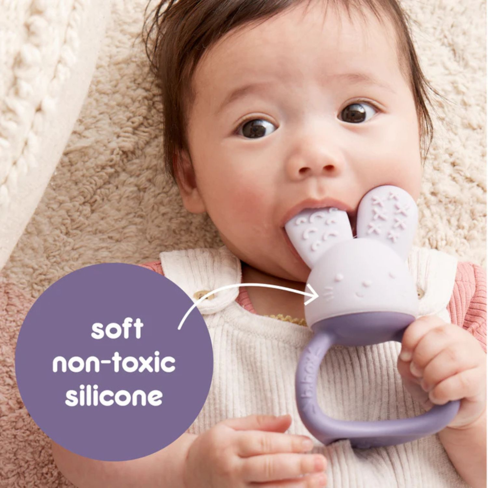 B.Box Chill + Fill Sensory Teether - Refillable Cooling Relief for Teething Babies - Textured Silicone, Easy-Grip
