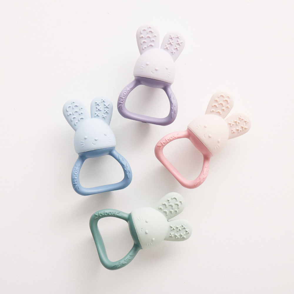 B.Box Chill + Fill Sensory Teether - Refillable Cooling Relief for Teething Babies - Textured Silicone, Easy-Grip