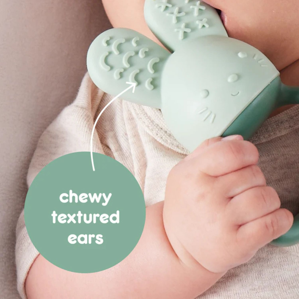B.Box Chill + Fill Sensory Teether - Refillable Cooling Relief for Teething Babies - Textured Silicone, Easy-Grip