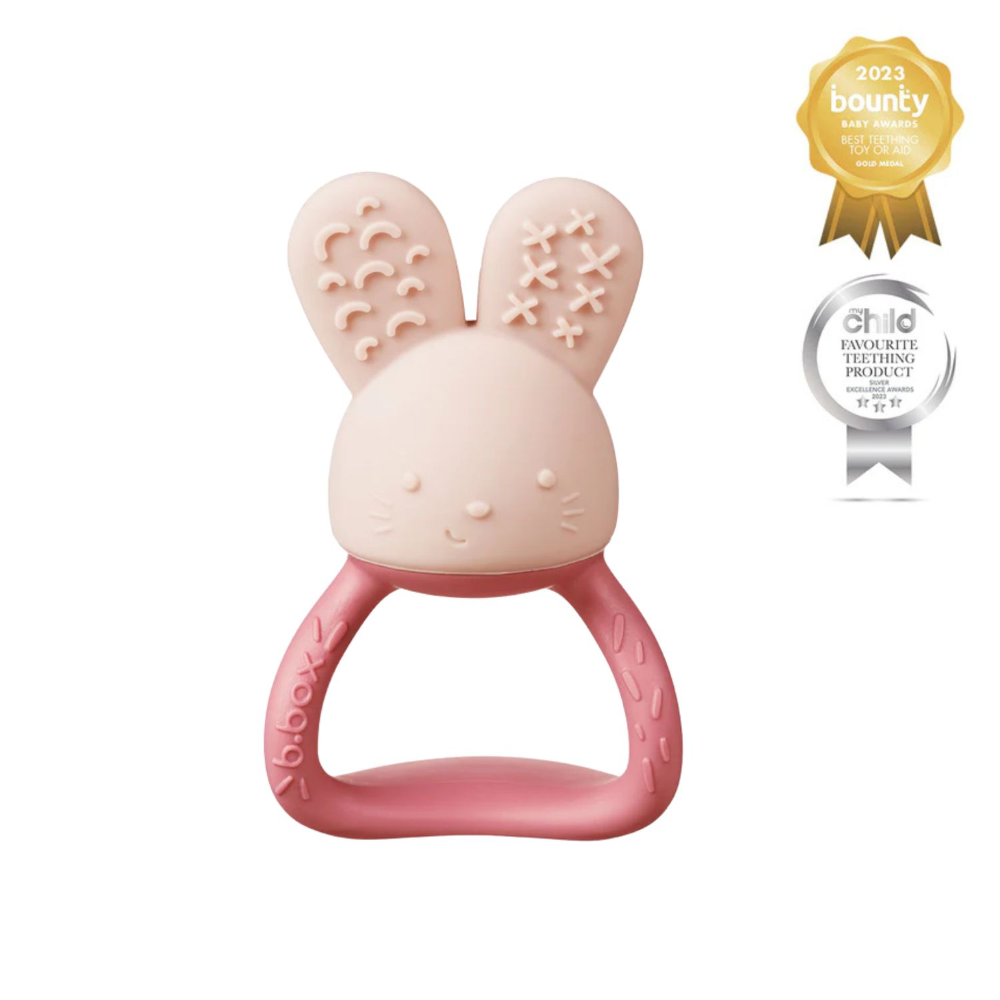 B.Box Chill + Fill Sensory Teether - Refillable Cooling Relief for Teething Babies - Textured Silicone, Easy-Grip