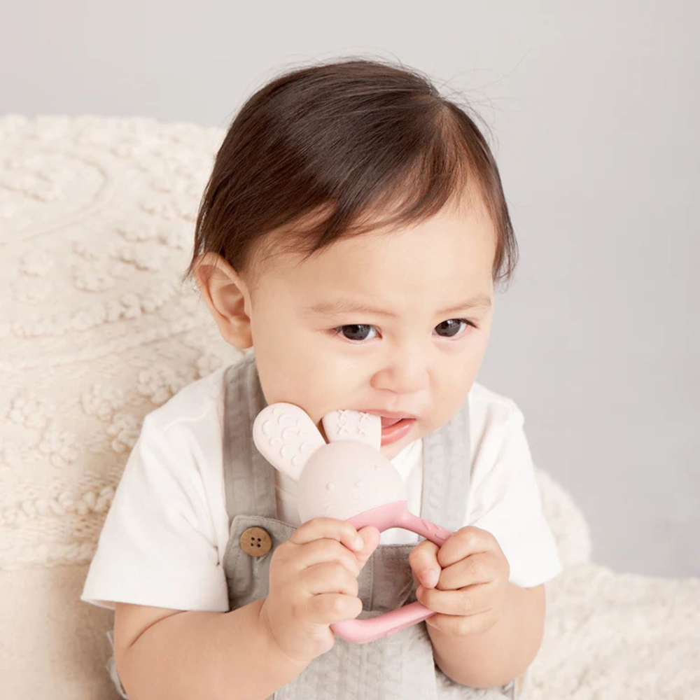B.Box Chill + Fill Sensory Teether - Refillable Cooling Relief for Teething Babies - Textured Silicone, Easy-Grip