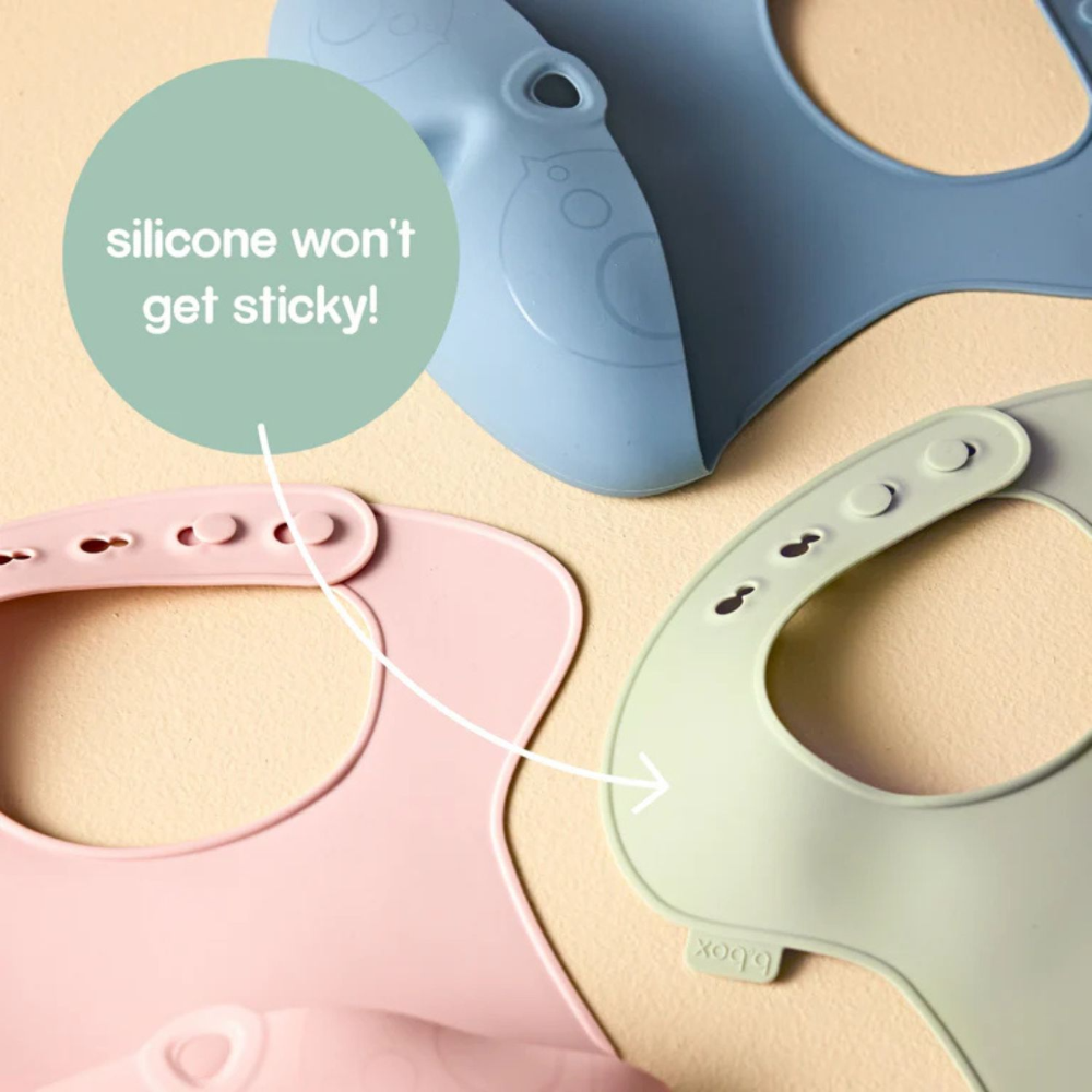 B.Box Silicone Bib - Adjustable Neck Closure for a Perfect Fit