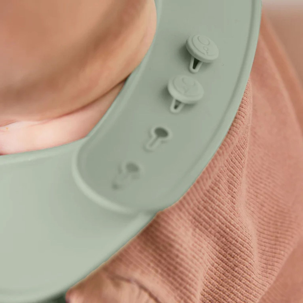 B.Box Silicone Bib - Adjustable Neck Closure for a Perfect Fit