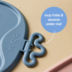 B.Box Roll + Go Mealtime Silicone Mat - Travel Friendly Plate with spoon - Non-Slip, Easy-Clean