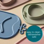 B.Box Roll + Go Mealtime Silicone Mat - Travel Friendly Plate with spoon - Non-Slip, Easy-Clean