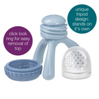 B.Box Baby Silicone Fresh Food Feeder - Safe & Gentle Silicone Feeder with Hygiene Cap - Lullaby Blue