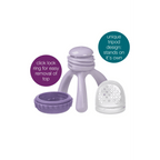 B.Box Silicone Fresh Food Feeder - Ideal for Safe Feeding - Gentle on Gums with Easy to Grip & Hygienic - Peony Purple