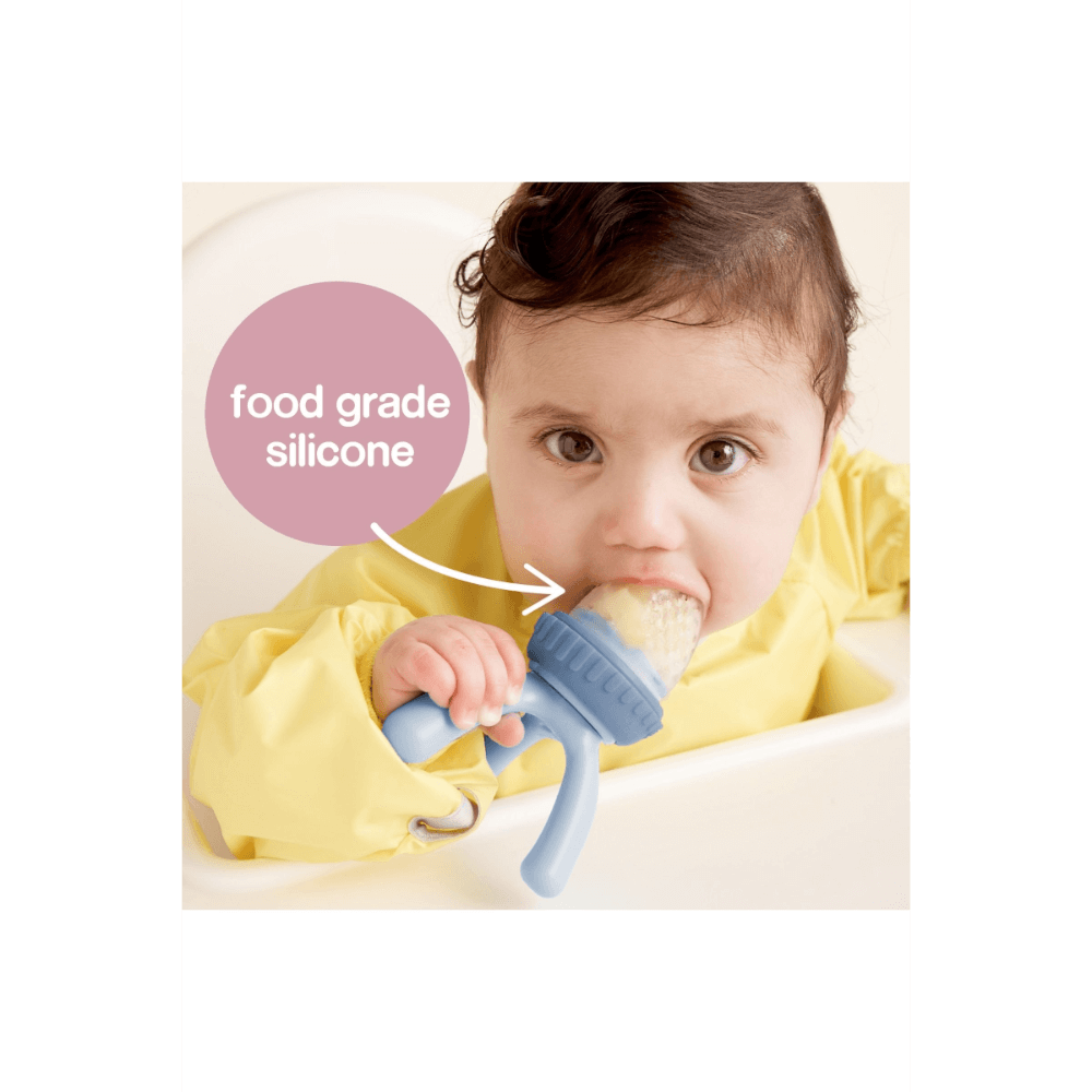 B.Box Silicone Fresh Food Feeder - Ideal for Safe Feeding - Gentle on Gums with Easy to Grip & Hygienic - Peony Purple