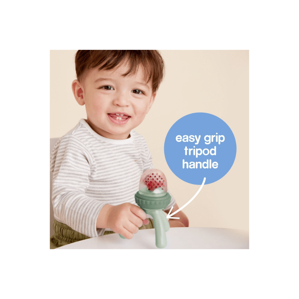 B.Box Silicone Fresh Food Feeder - Ideal for Safe Feeding - Gentle on Gums with Easy to Grip & Hygienic - Peony Purple
