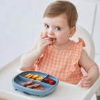 B.Box 2-in-1 Suction Plate for Kids – Adjustable Divider, Mess-Free Self-Feeding & Microwave Safe