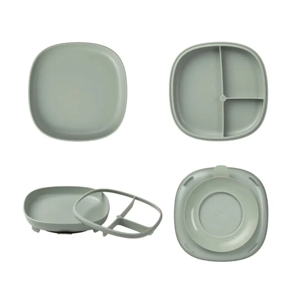 B.Box 2-in-1 Suction Plate for Kids – Adjustable Divider, Mess-Free Self-Feeding & Microwave Safe