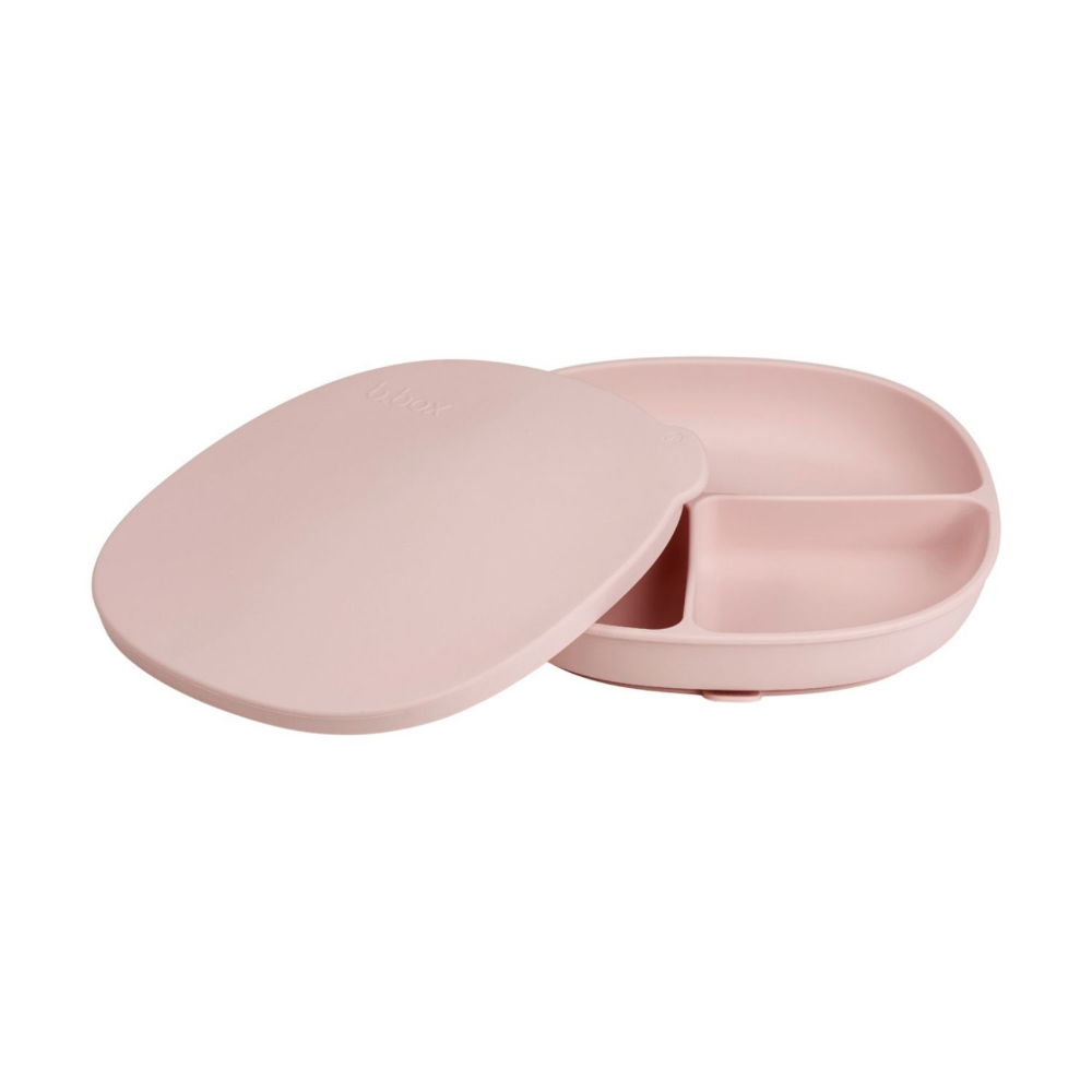 B.Box Silicone Divider Suction Plate with Lid - Non-Slip Base & Leakproof Lid for Fuss-Free Mealtimes