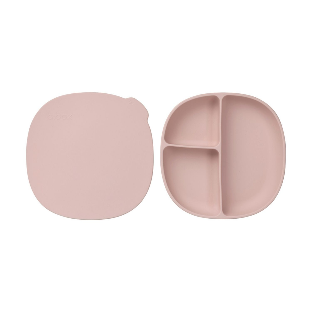 B.Box Silicone Divider Suction Plate with Lid - Non-Slip Base & Leakproof Lid for Fuss-Free Mealtimes