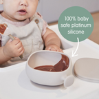 B.Box Soft Silicone Feeding Bowl + Lid for Toddlers - Anti-Slip & Leakproof Lid