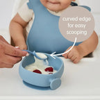 B.Box Soft Silicone Feeding Bowl + Lid for Toddlers - Anti-Slip & Leakproof Lid