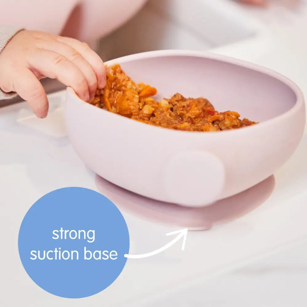 B.Box Soft Silicone Feeding Bowl + Lid for Toddlers - Anti-Slip & Leakproof Lid