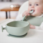 B.Box Soft Silicone Feeding Bowl + Lid for Toddlers - Anti-Slip & Leakproof Lid