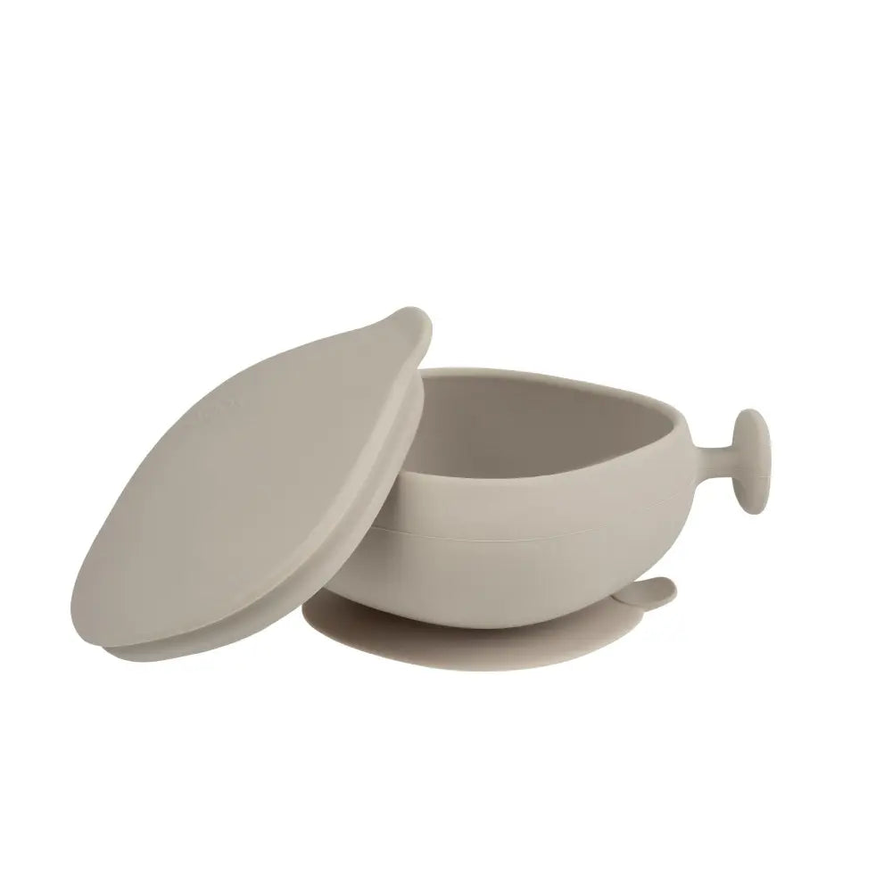 B.Box Soft Silicone Feeding Bowl + Lid for Toddlers - Anti-Slip & Leakproof Lid