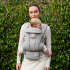 Ergobaby Omni Deluxe Baby Carrier, Lightweight Breathable Soft Mesh, Enhanced Lumbar Support, Adjustable Waistbelt & Cross Straps, Privacy Hood, 4 Carry Positions, 6 Storage Pockets, 3-20Kgs, 0 - 4 Years