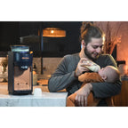 Beaba Milkeo Plus Automatic Baby Bottle Maker & Formula Dispenser - Instant Warm Bottles in 20 Sec, Smart Touchscreen, Multiple Temperature Settings, Baby Formula Mixer & Milk Maker for Infants, Night Blue, 0m+