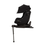 Nuna PRUU Aire Infant Car Seat|Convertible (Forward & Rear Facing)|360 Degrees Rotation with Base|Retractabe Sun Canopy|Moisture Absorbing Airy Mesh|5 Positions Recline In Both Mode|For 0 to 4Y|Upto 19 Kg - Caviar