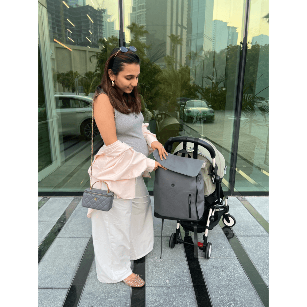 Beaba Oslo Baby Diaper Bag – Multifunctional Travel Baby Backpack with Large Capacity, Multi-Pocket Organizer with Changing Pad, Insulated Bottle Pouch & Stroller Clips – Ideal for Moms & Dads On the Go