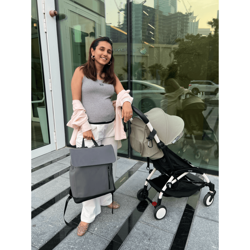 Beaba Oslo Baby Diaper Bag – Multifunctional Travel Baby Backpack with Large Capacity, Multi-Pocket Organizer with Changing Pad, Insulated Bottle Pouch & Stroller Clips – Ideal for Moms & Dads On the Go