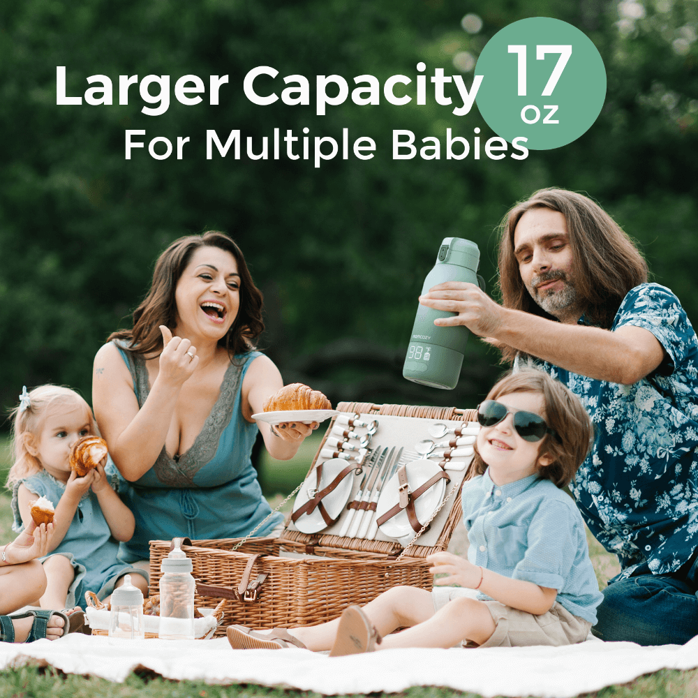 Momcozy Superfast Portable Breast Milk & Water Warmer – Fast Heating, Rechargeable & Travel-Friendly - Green