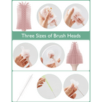 Momcozy Weaning Accessories Push-Press Design Bottle Brush Kit-Press Bubble Style Green
