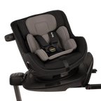 Nuna PRUU Aire Infant Car Seat|Convertible (Forward & Rear Facing)|360 Degrees Rotation with Base|Retractabe Sun Canopy|Moisture Absorbing Airy Mesh|5 Positions Recline In Both Mode|For 0 to 4Y|Upto 19 Kg - Caviar