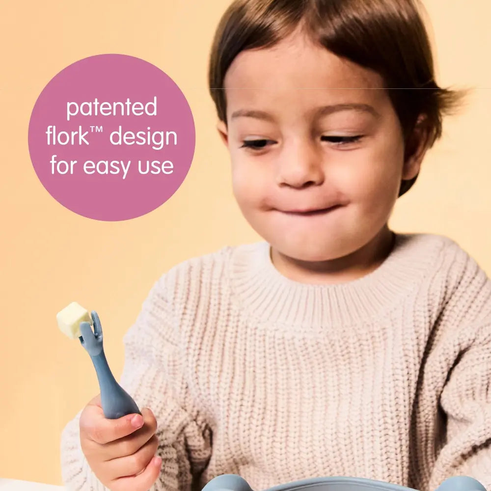 B.Box Toddler Fork & Spoon Cutlery Set for Kids – Easy Grip, Self-Feeding & Travel-Friendly – Latte Brown