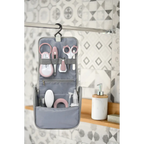 Beaba 9 Baby Toiletry & Grooming Essentials, Includes Thermometer, Hairbrush, Nail Clippers, Nasal Aspirator, Gum Massaging Toothbrush, Teether Baby Scissors, Bath Thermometer, Nail File, and Multi-Compartment Travel Pouch