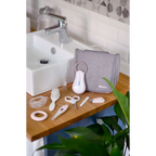 Beaba 9 Baby Toiletry & Grooming Essentials, Includes Thermometer, Hairbrush, Nail Clippers, Nasal Aspirator, Gum Massaging Toothbrush, Teether Baby Scissors, Bath Thermometer, Nail File, and Multi-Compartment Travel Pouch