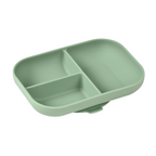Beaba Silicone Suction Divided Plate for Babies and Toddlers - Ergonomic Design, Non-Slip, Unbreakable, Dishwasher & Microwave Safe, Self Feeding Baby Plate, Easy to Clean, BPA-Free, Mealtime Essential, 4M+