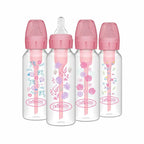 Dr. Brown's Natural Flow Anti-Colic Options+ Narrow Baby Bottle, 8 oz/250 ml - 4-Pack