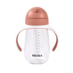 Beaba 2-in-1 Baby Sipper Water Bottle, Anti Spill Sippy Cup with Soft Silicone Straw for Toddlers, Kids, 100% Waterproof, Easy to Open, Removable Handles, Tritan and Silicone - 300 ml, 8m+