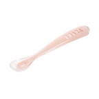 Beaba 1st Stage Silicone Spoon - Baby Led Weaning Self Feeding Training Spoon with Ultra Soft Tip, Gum Friendly, Ergonomic Handles, BPA Free, 4m+