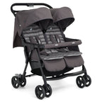 Joie Aire Twin Stroller with Rain Cover - Dark Pewter