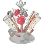 Beaba Baby Bottle Tree Drying Rack, Portable, Compact Drying Rack for 6 Bottles and Accessories with Removable Water Collection Tray, Space-Saving & Dishwasher Safe,  Easy to Fold, Suitable for Baby Bottles, Sipper Cups, and Baby Feeding Essentials