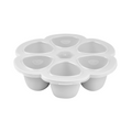 Beaba Silicone Multiportion Tray with Airtight Lid for Baby Food Storage - Ideal Container for Storing Snacks & Baby Meals, Easy Grip, Freezer & Microwave Safe, 6 Servings of 90ml Each