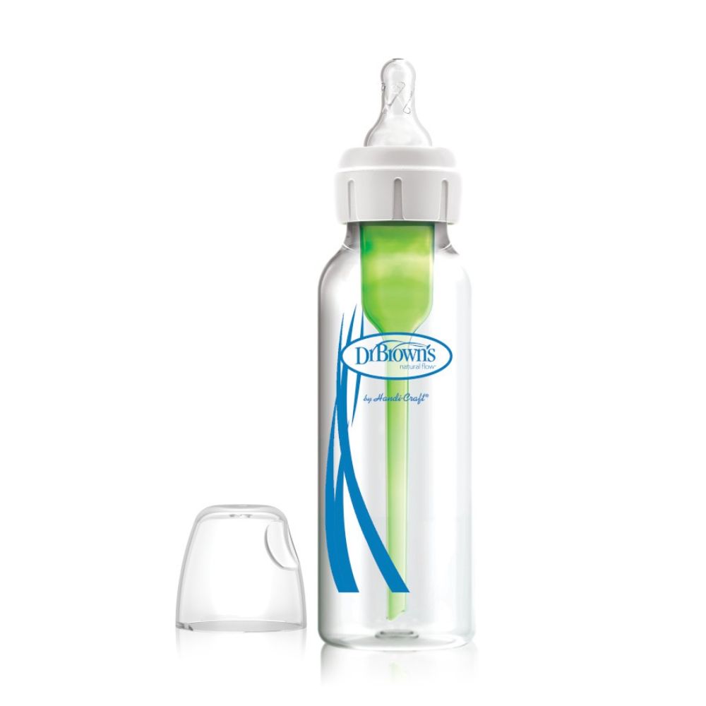 Dr. Brown’s Options+ Standard Neck Anti-Colic Baby Bottle – BPA-Free Polypropylene- 250ml
