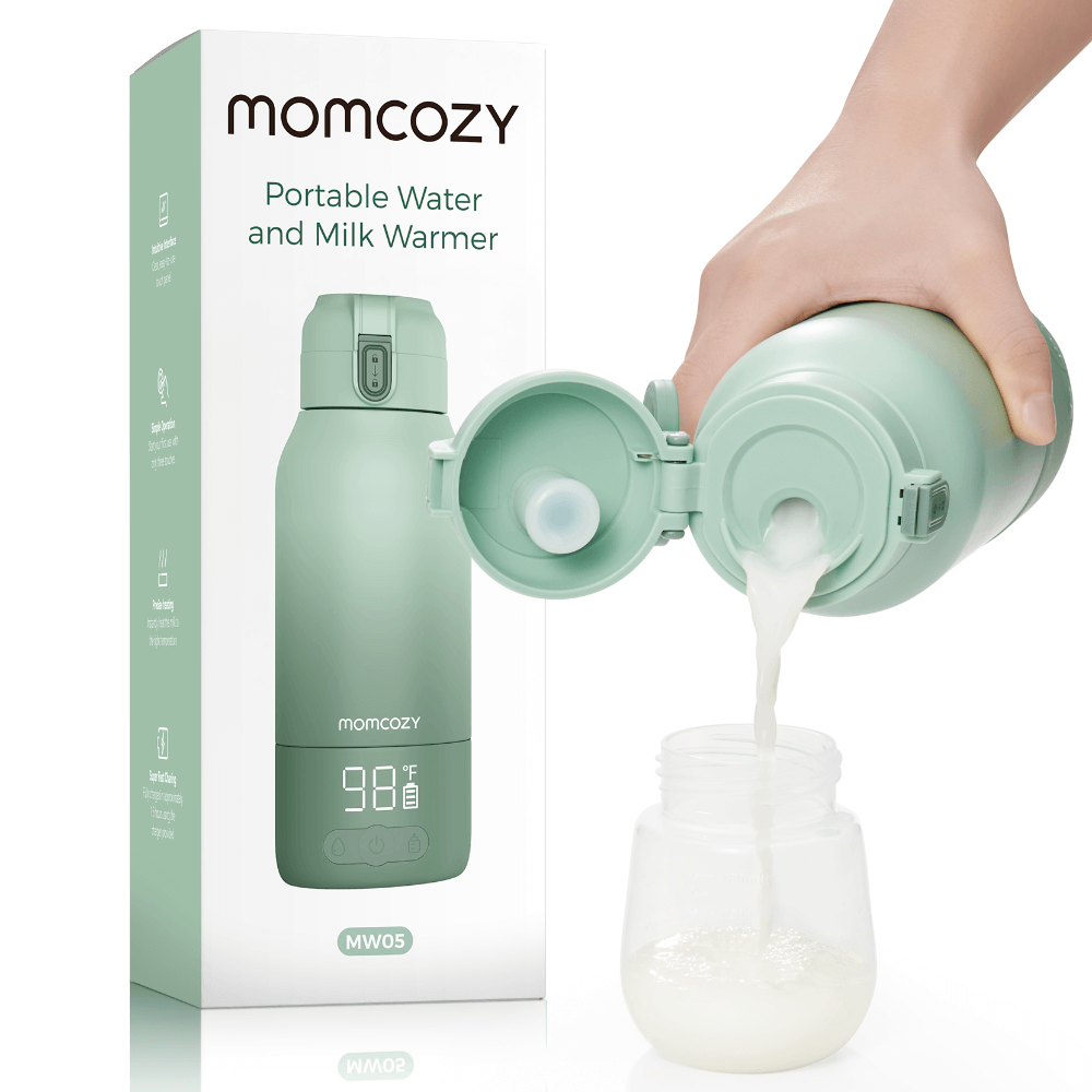 Momcozy Superfast Portable Breast Milk & Water Warmer – Fast Heating, Rechargeable & Travel-Friendly - Green