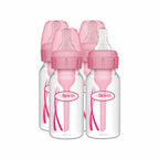 Dr. Brown's Natural Flow Anti-Colic Options+ Narrow Baby Bottle - 4oz/120 ml - Pink