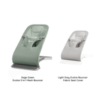 Ergobaby Evolve 3-in-1 Bouncer, Adjustable Multi-Position Baby Bouncer Seat with Newborn Insert, Head to Hip Support, Ergonomic & Lightweight Rocking Chair, Folds Flat for Easy Storage, 2-13 Kgs, Birth - 2 Years with Extra Seat Cover