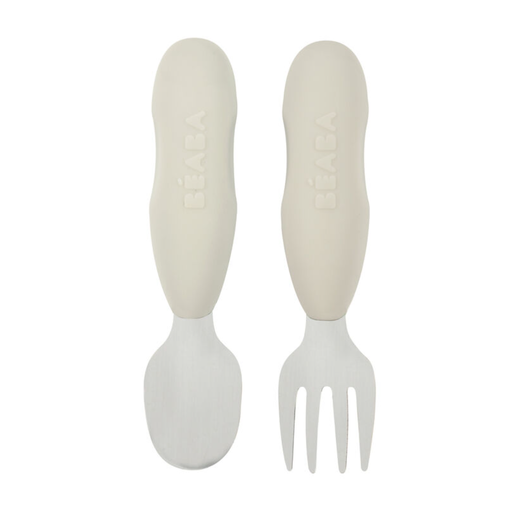 Beaba Set of 2 Stainless Steel Pre-Cutlery Set